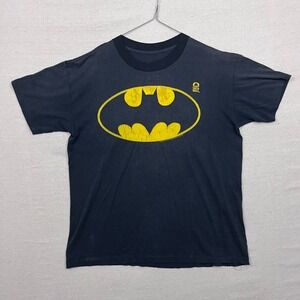 Vintage 1984 Taco Bell Batman T Shirt Faded Black Yellow DC Comics Mens Size L